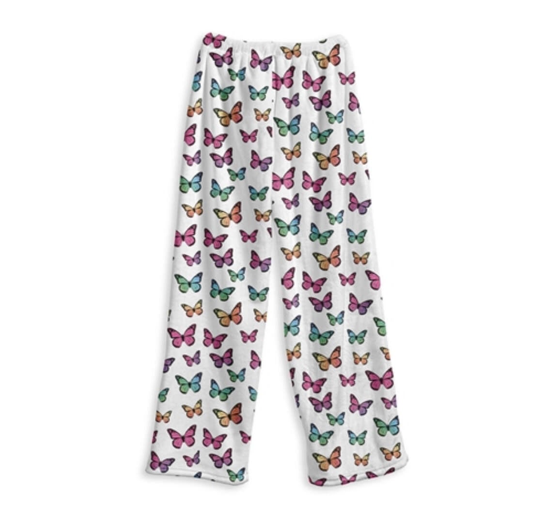 top trenz butterfly fuzzy pj pants